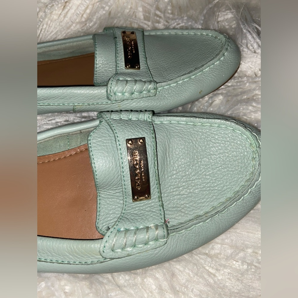 COACH Women's Shoes| Fredrica Loafers| Mint Green (Turquoise & Gold | Size: 10B - Picture 3 of 7